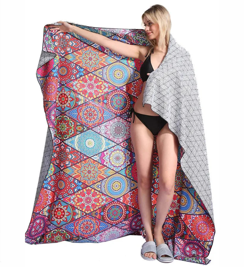 Sand Free Waffle Beach Towels Custom Printed Anti Sand Beach Towel 2024