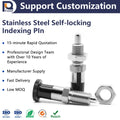 Factory Direct Stainless Steel Carbon Steel Retractable Aluminum Handle Knob M5M6M8M10M12M16 Indexing Pin Plunger with Hex Nut