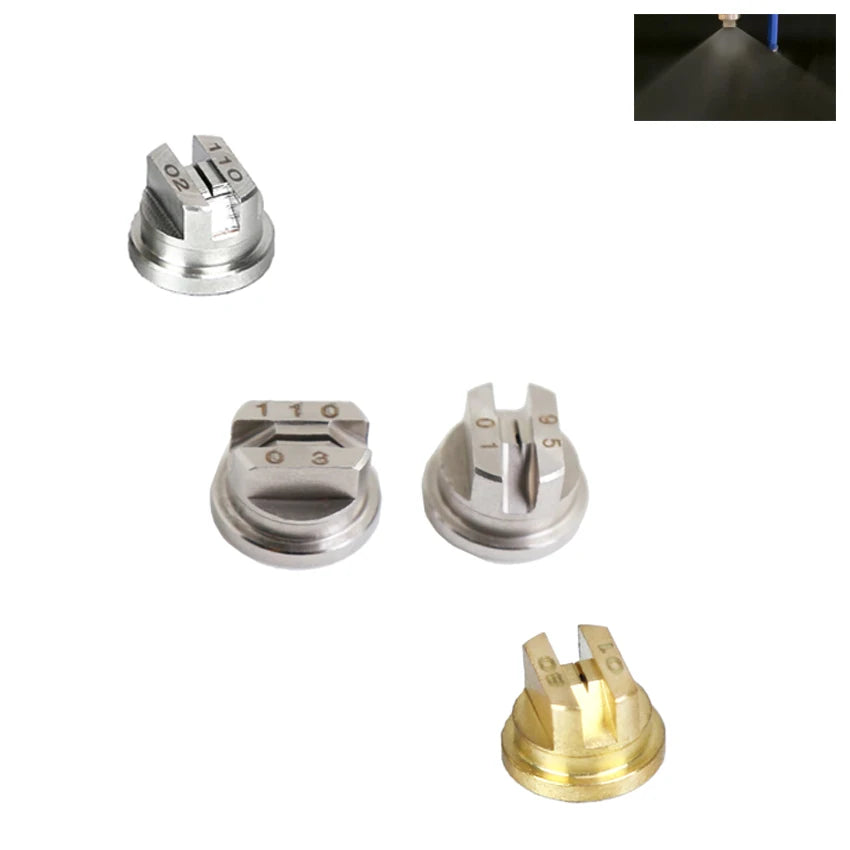 304SS 316SS 9501 11001 Water Jet TPU Tips Nozzle Brass Flat Fan Spray Nozzles