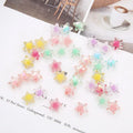 Candy Color Acrylic Pentagram Star Perforated Beads DIY Hand-woven Beaded Hair Rope Clips Material Bracelet Garment Loose Beads