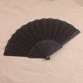 Custom Logo Hand Fan Gift for Chinese New Year Christmas 23cm Plastic Craft Silk Fan for Wedding Bridal Party Guests Promotion