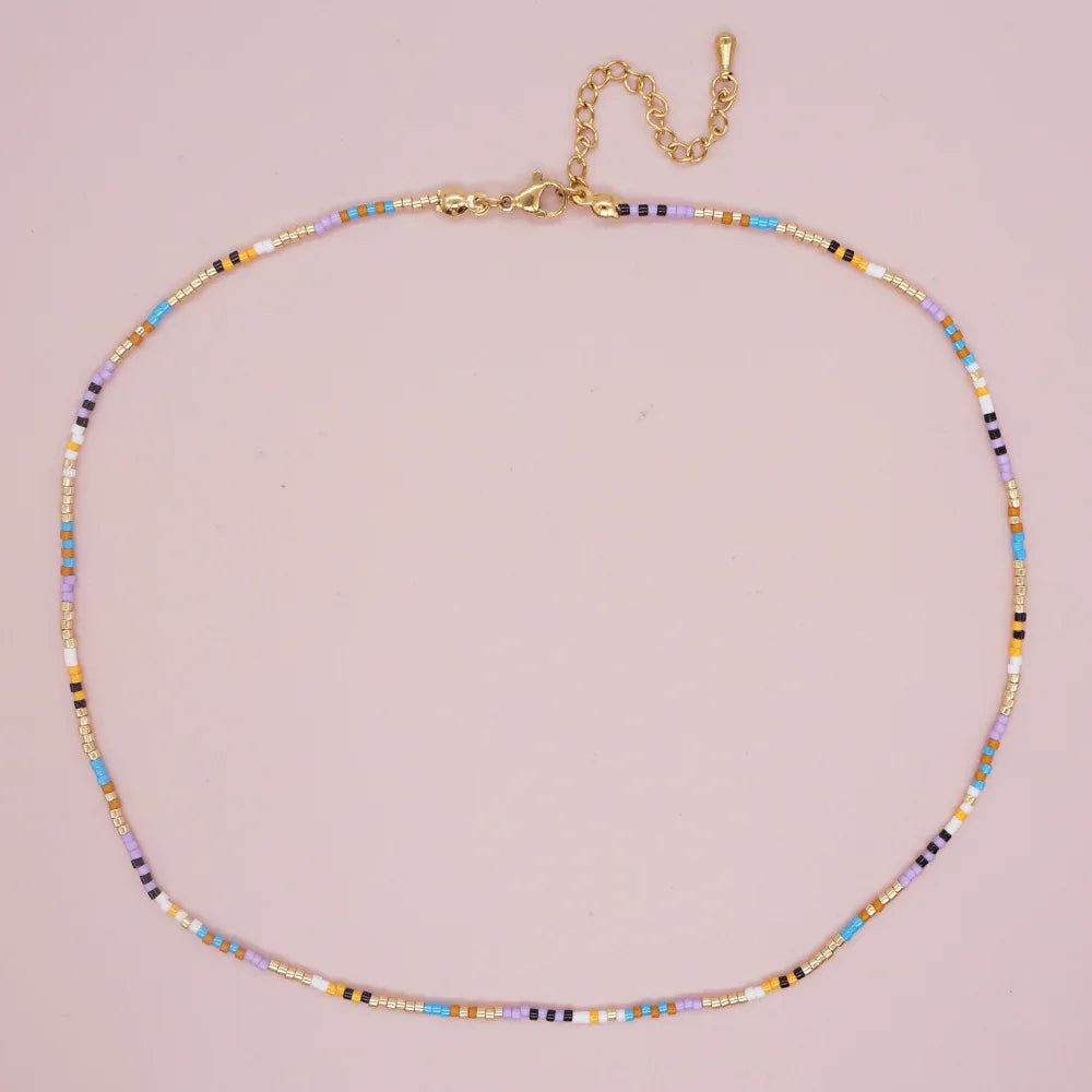 JC Crystal 2022 Bohemian Style Clavicle Chain Miyuki Seed Beads Jewelry Handmade Beaded Necklace Women
