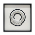 Wholesale Hotel Wall Decor Modern Simple Circle Geometry Black and White Wood Carving Rerief 3D Wall Art