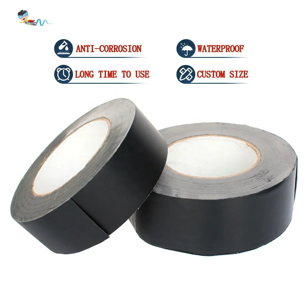 2- Hot Selling Recyclable Waterproof Black PVC Base Moisture Protection Deck Joist Self Adhesive Tape