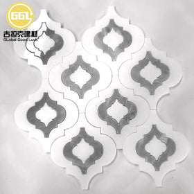 Arabesque Style Lantern Pattern Mosaic Tile Waterjet Genre for Home Decor