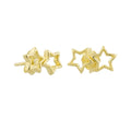Twinkle Little Stars Sparkle Gold Plated Luxury Sterling Silver Western Fashion Ladies 925 Sterling Silver Star Earrings