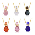 Merryshine Healing Crystal Gemstone Aromatherapy Essential Oil Diffuser Gem Natural Stone Shaped Perfume Bottle Necklace