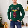 Custom Pattern Unisex Ugly Family Merry Christmas Jumpers Knit Pullover Men Sweaters for Man
