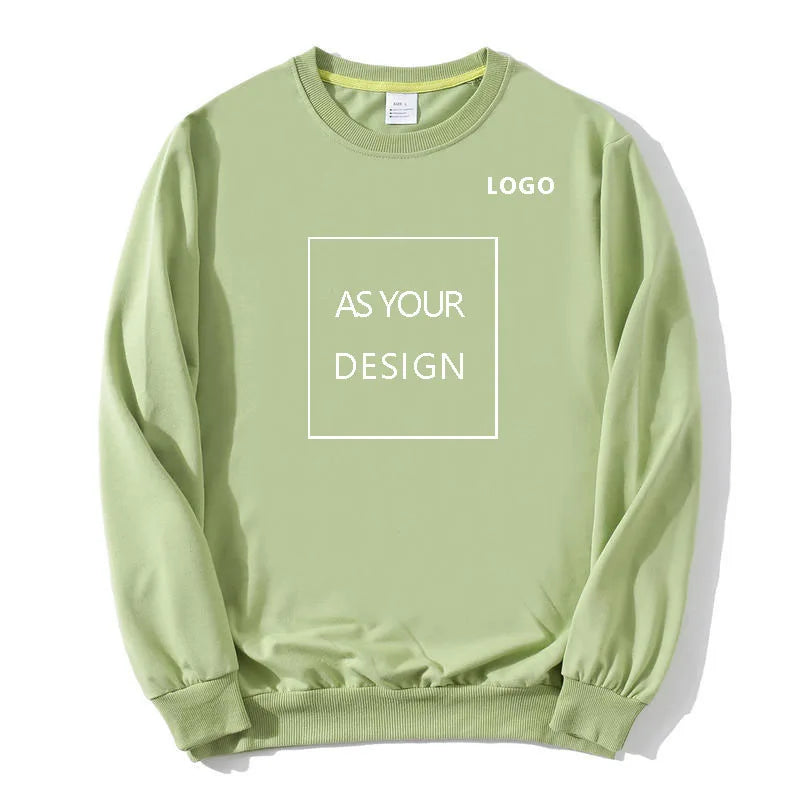 300 Gram Cotton Custom Logo Printing Embroidery Solid Long Sleeve T Shirt for Men and Women