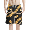 Wholesale Custom Print Men's Hawaiian Beach Shorts Casual Lightweight Drawstring Quick Dry Holiday Tropical Shorts with Pockets