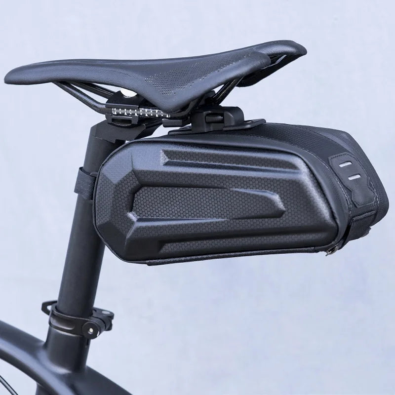 In Stock Large Capacity Rear Saddle Bag Hard Shell Bicycle Tail Bag for Road Mountain Bike Seat Tube Bag-Bike Parts