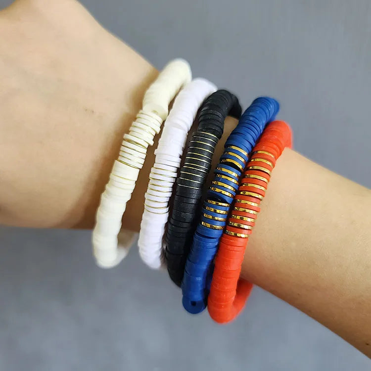 BP1023 Summer Jewelry Polymer Clay Heishi Beads Beach Stretch Bracelet for Gifts