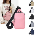 New Trend Korean Pink Oxford Outdoor Crossbody Cellphone Portable Female Sport Mini Chest Bag