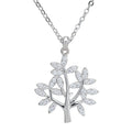 925 Sterling Silver Tree of Life Pendant Necklace with Crystals Women's Jewelry Necklace Pendant