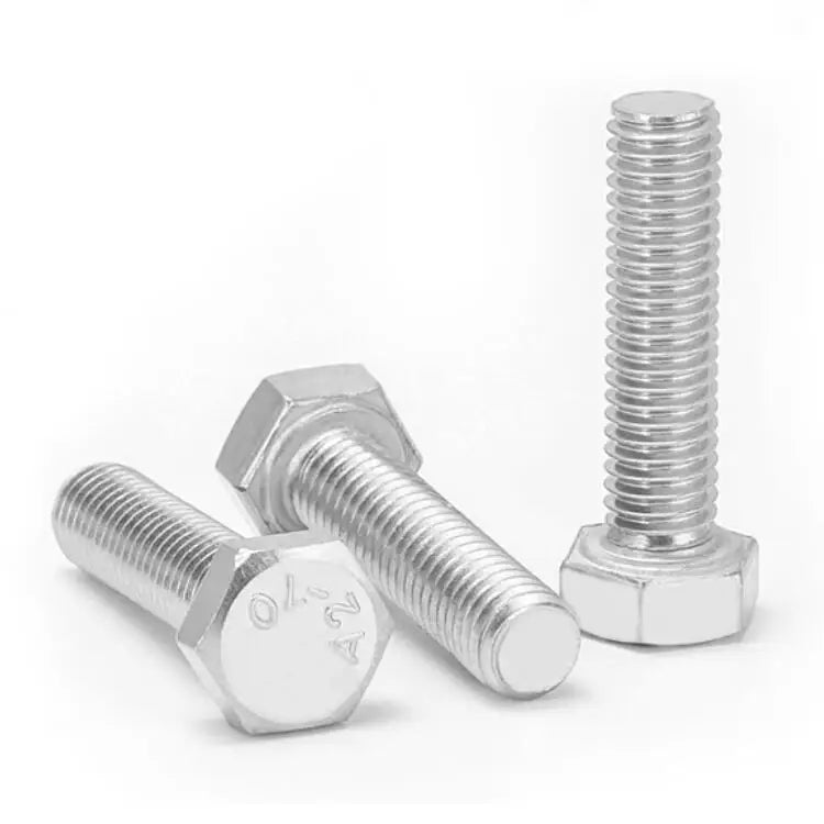 M5 M6 M8 M10 M12 M14 M16 M18 DIN 933 304 Stainless Steel A2 Fully Threaded Hex Head Bolts