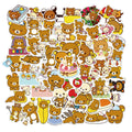 50Pcs Korean Style Cute Bear Cartoon Stickers for Girl Notebook Bottle Laptop Decor Waterproof Teddy Sticker Pack
