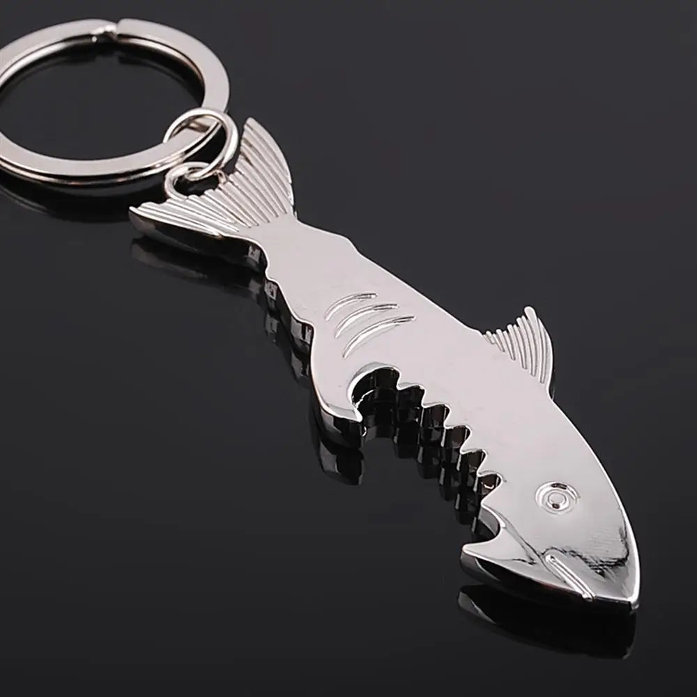Custom Logo Metal Shark Keychain Bottle Openers Whale Shark Key Chain for Promotion Gift