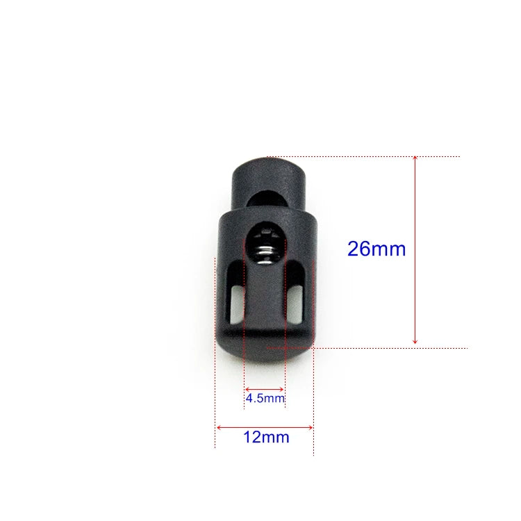 Factory Sale Black Plastic Rope End Stopper Cord Lock Drawstring Cord Stopper