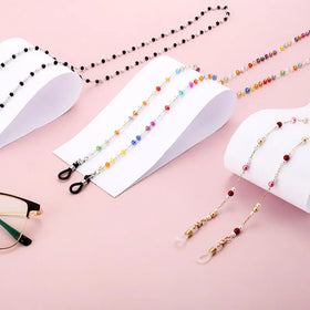2026 Hot-Selling MEIJIN Brand MJC40 Model Colorful Ball Beads Fashion Eyewear Chain with Silicone Customizable Logo