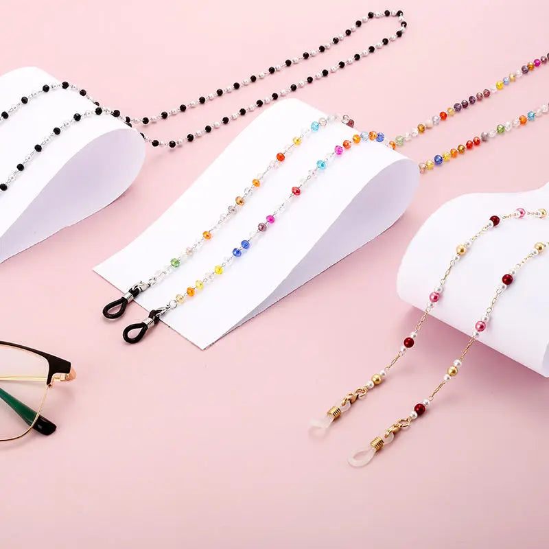 2026 Hot-Selling MEIJIN Brand MJC40 Model Colorful Ball Beads Fashion Eyewear Chain with Silicone Customizable Logo