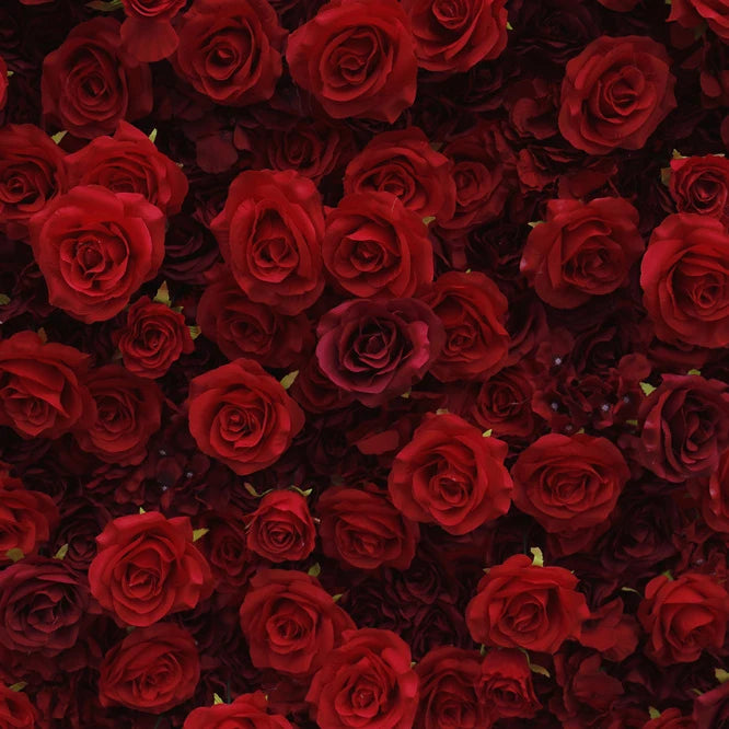 RSH Wedding Backdrop Decoration Artificial Silk Rose Flower Panel  Roll up 5d Red Rose Flower Wall