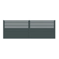 Lightweight Fencing Trellis Metal Aluminum Powder Coating Garden Fence Aluminum Gate Black / Grey / White / Wooden