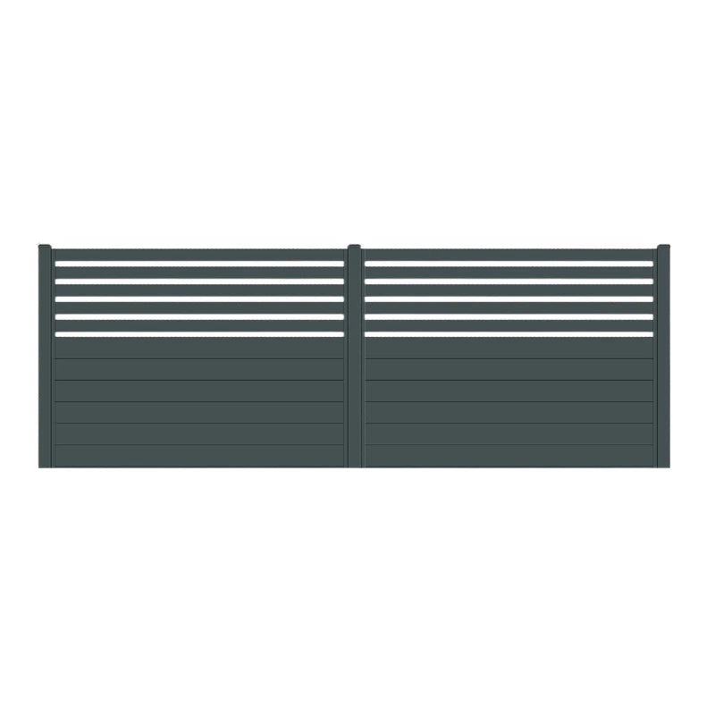 Lightweight Fencing Trellis Metal Aluminum Powder Coating Garden Fence Aluminum Gate Black / Grey / White / Wooden