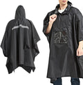 WOQI Unisex 210T Polyester Ripstop Waterproof Reflective Raincoat Poncho Hiking Rainwear Suit Hood for Outdoor