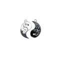 Yin Yang Taiji Bagua Enamel Pendant DIY Necklace Bracelet Making Craft Accessories Couple Pendant Bracelet Connector Main Alloy