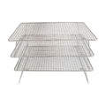 304 Stainless Steel 3-Tier Baking Cooling Rack Kitchen Sliver Non-stick square Food Bread Cake Cookie Cooling Racks for Baking