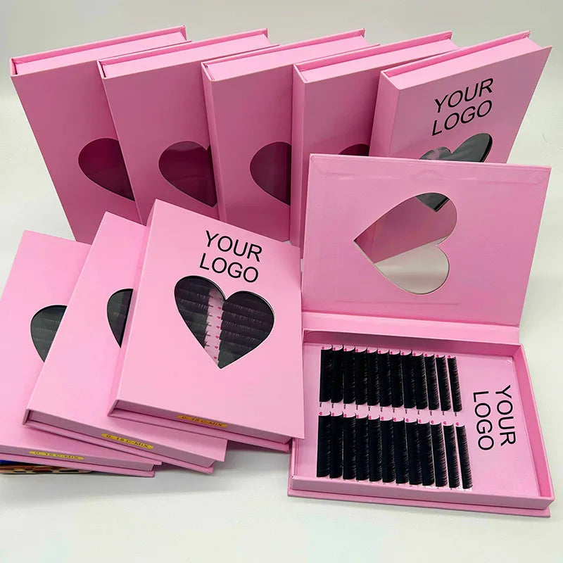 Wholesale Private Label Mink Individual Eyelash Extension Natural Long Super Dark Lash Extensions Shandong Cashmere Matte Lash