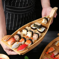 Pine Creative Tableware Japanese Sushi Restaurant Sashimi Platter Decoration Bamboo Sushi Boat MegaBDM