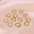 Beautiful Designs Waterproof Stainless Steel Jewelry Shiny Zirconia Star Huggie Hoop Earrings for Woman