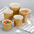 Disposable Biodegradable 8 oz 16 oz Paper Soup Cup Custom Printing Soup Cup and Lid