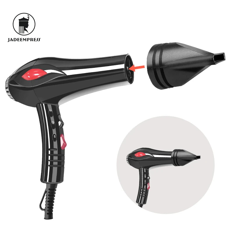 2025 New Popular Home and Hotel Use Professional Hair Dryer High Power with Ionic Feature Concentrator and Diffuser Nozzles
