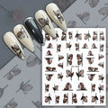 Butterfly Design Nail Art Patch Sticker Self Adhesive 3D Flower Leaf DIY Nail Sticker