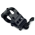 KC3008 Quick Release 45 Degree Scope Mount with 30mm Offset Ring Flashlight Mount Accessory