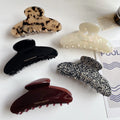 Pinzas Para El Cabello Marble Leopard Tortoiseshell Cellulose Hair Claw Clips Big Size Strong Hold Acetate Hair Claws for Women