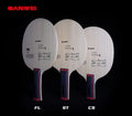 SANWEI Fextra BO2017 5 Ply Wood Horizontal Grip Pimples in Table Tennis Blade Offense-Oriented Racket 158x152mm