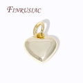 18K Gold Plated 2 Sizes Rhodium Metal Heart Pendants for DIY Earrings/Necklace Making Women's Jewelry Findings Components