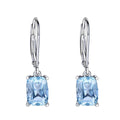 Shinny Stone Dangle Stud Earrings for Women Gemstone Fashionable Topaz Pendant Earing Fine Jewelry