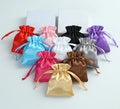 8*10cm Cheap Satin Jewelry Bag Wedding Party Candy Package Organizer Clothes Custom Fungus Drawstring Bags