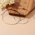 Go2boho 2Pcs Hematite Stone Chains Set Summer Trendy Fashion Jewelry Boho Adjustable Stone Beads Bracelets for Women Party Gifts