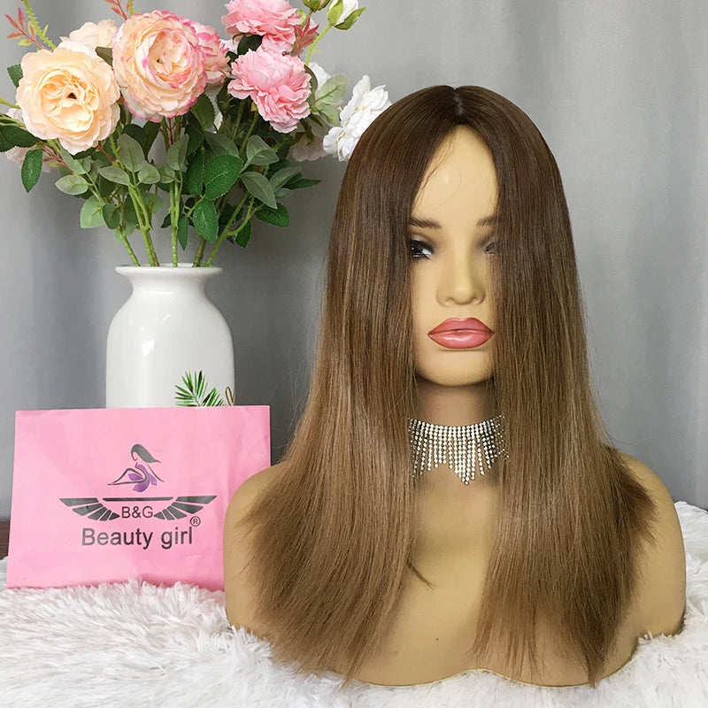 Wholesale Price Jewish Kosher Wigs Brazilian Lace Wig Vendors Virgin Remy Human Hair Ombre Silk Front Wig