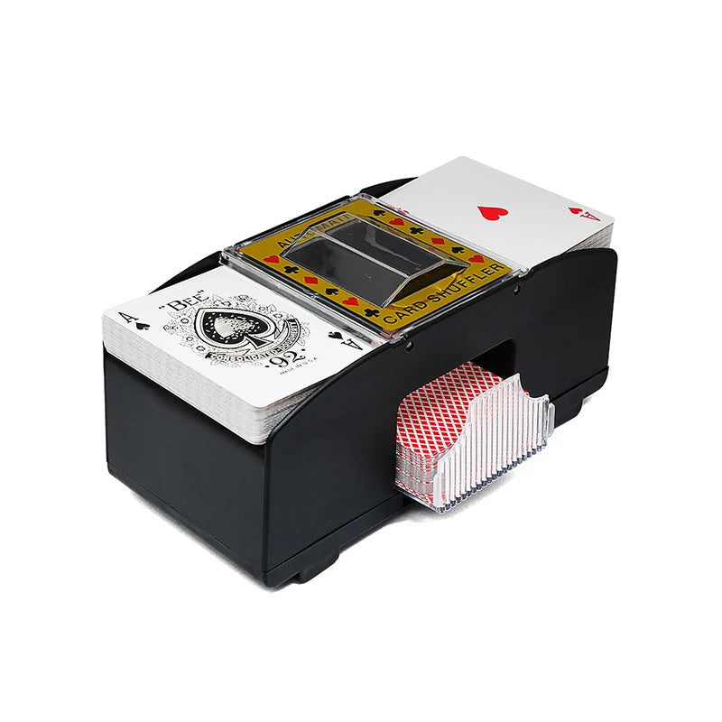 QINLONG Luxury Electric Plastic Card Shuffler High Quality 1-2 Pairs for Baccarat Texas Poker Black Jack Entertaining Toys