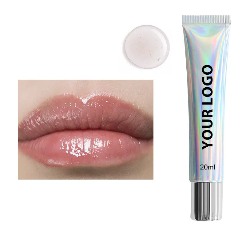 Private Label 24K Gold Foil Hyaluronic Acid Lip Care Moisturizing Oil Lightening Lip Serum