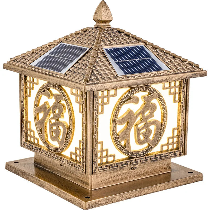 Solar Gate Post Pillar Light for Garden Outdoor Landscape Solar Gate Garden Lamp LED Outdoor Bollard Lighting