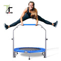 Indoor Rebounder 50'' Fitness Trampoline With Adjustable Handrail