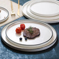 Wholesale Ceramic Dinner Plate Porcelain Steak Fruit Dessert Pizza Sushi Serving Tray Show Platter Kitchen Restaurant Tableware