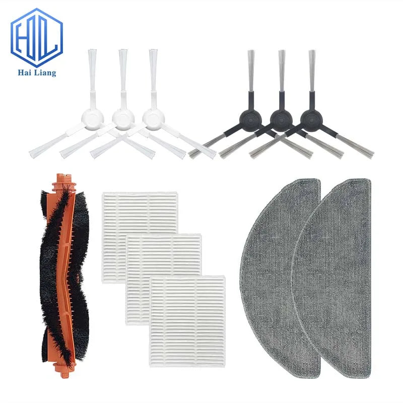 Replacement Kit Accessories Compatible with Xiao Mi Robot Vacuum S20 Parts  Main Brush 6 Side Brushes 3 HEPA Filter 2Mop Cloth